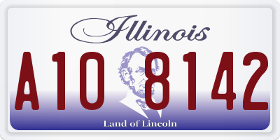 IL license plate A108142