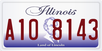 IL license plate A108143