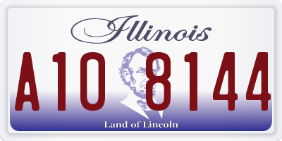 IL license plate A108144