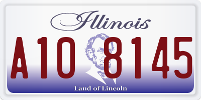 IL license plate A108145