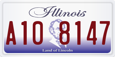 IL license plate A108147
