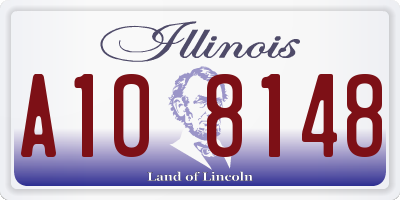 IL license plate A108148