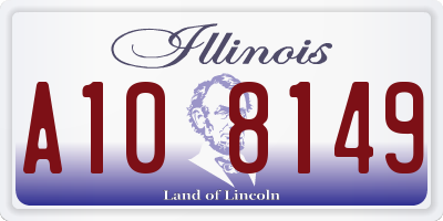 IL license plate A108149