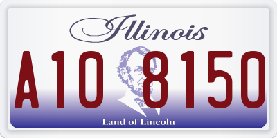 IL license plate A108150