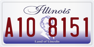 IL license plate A108151