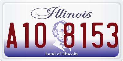 IL license plate A108153