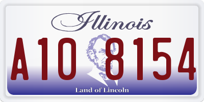IL license plate A108154