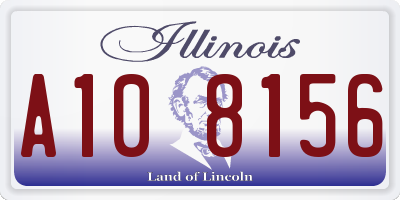 IL license plate A108156