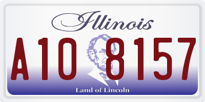 IL license plate A108157