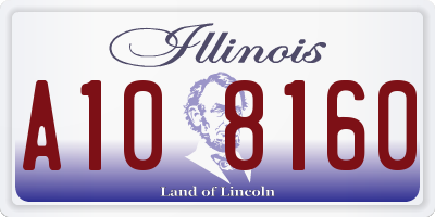 IL license plate A108160