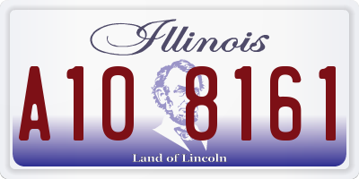IL license plate A108161