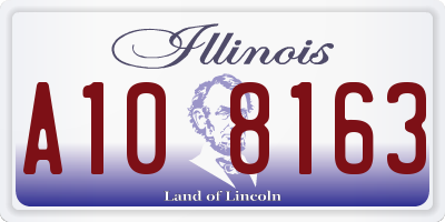 IL license plate A108163