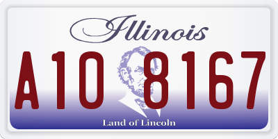 IL license plate A108167
