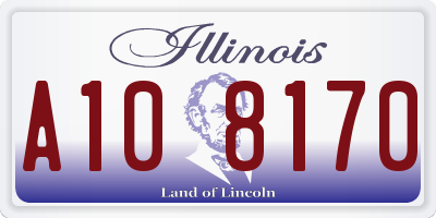 IL license plate A108170