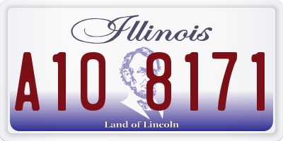 IL license plate A108171