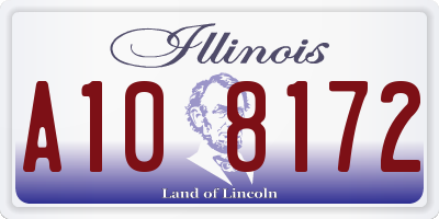 IL license plate A108172