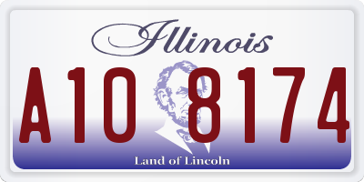 IL license plate A108174
