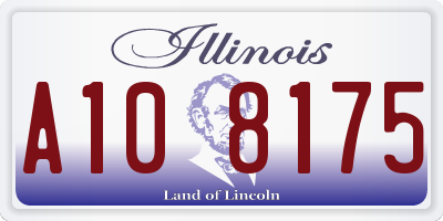 IL license plate A108175