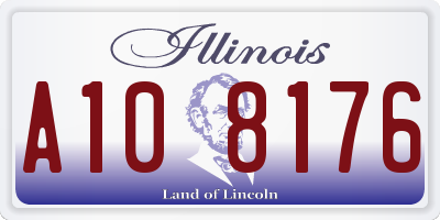 IL license plate A108176