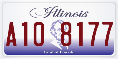 IL license plate A108177