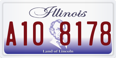 IL license plate A108178