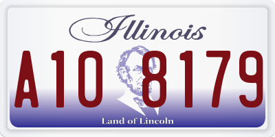 IL license plate A108179