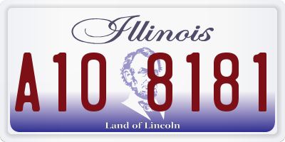 IL license plate A108181
