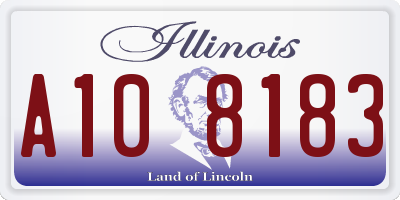IL license plate A108183