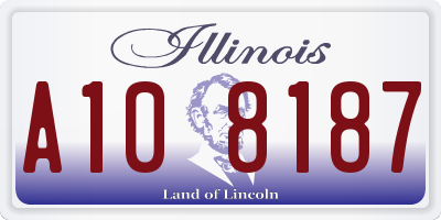 IL license plate A108187