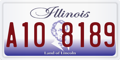 IL license plate A108189