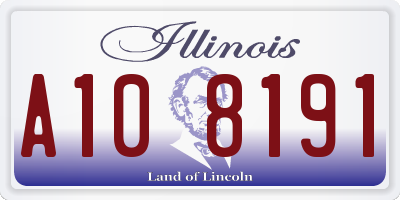 IL license plate A108191