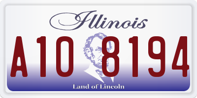 IL license plate A108194