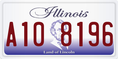 IL license plate A108196