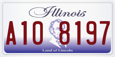 IL license plate A108197