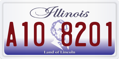 IL license plate A108201