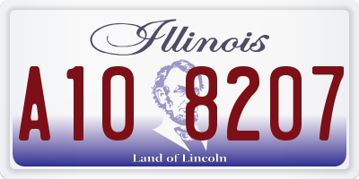 IL license plate A108207
