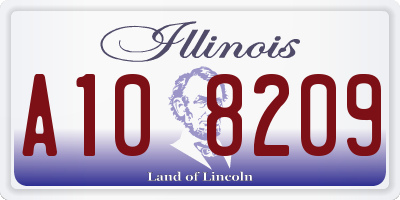 IL license plate A108209