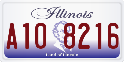 IL license plate A108216