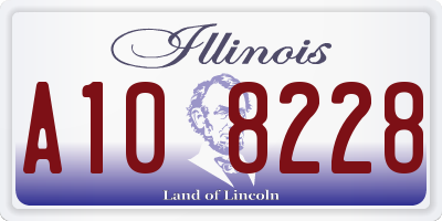 IL license plate A108228