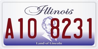 IL license plate A108231