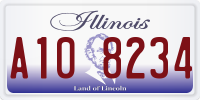 IL license plate A108234