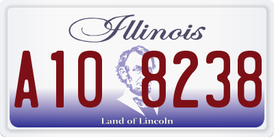 IL license plate A108238