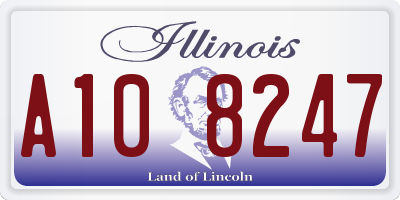 IL license plate A108247