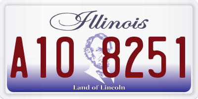 IL license plate A108251