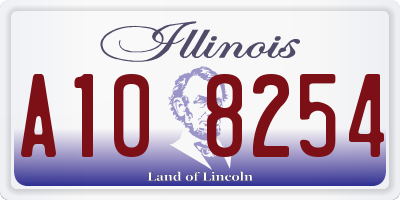 IL license plate A108254