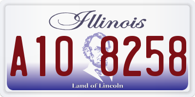 IL license plate A108258