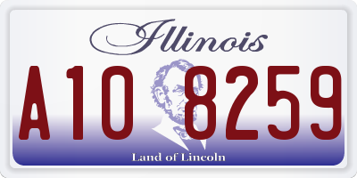 IL license plate A108259