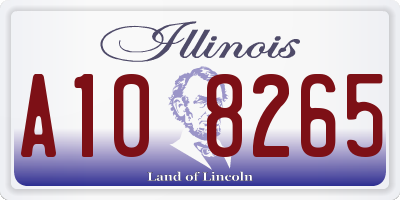 IL license plate A108265