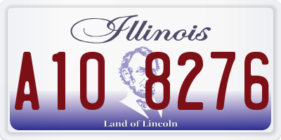 IL license plate A108276