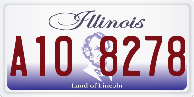 IL license plate A108278